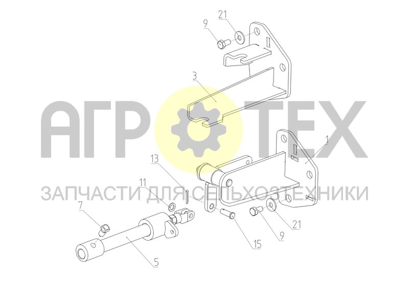 Чертеж Установка механизма переключения коробки передач (181.65.11.000)